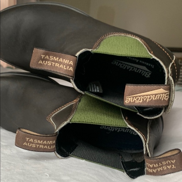 Blundstone Men's Brown and Green Chelsea Boots - Picture 7 of 8